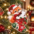 thumbnail image 1 of Mivyn Christmas Cash Gift Ornament, Fox Christmas Stocking Wallet Ornament, 2D Flat Acrylic Money Holder Charm, Xmas Tree Hanging Decoration for Home Use, 6 x 6 in, 1 Pcs, 1 of 8