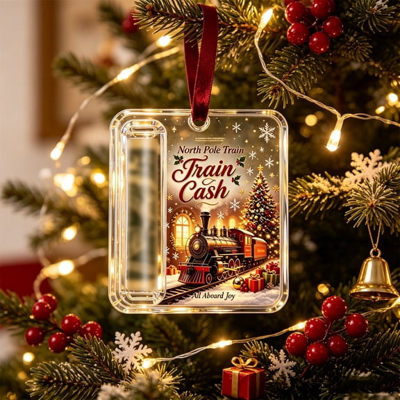 Mivyn Christmas Cash & Treat Holder Ornament, 4" Personalized Christmas Money Holder Ornaments, Holiday Xmas Ornaments Christmas Decorations Decor Home Indoors