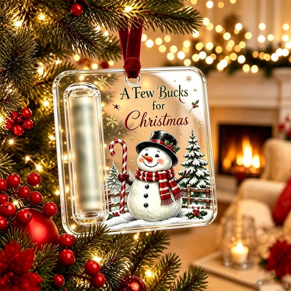 Mivyn Christmas Cash & Treat Holder Ornament, 4" Personalized Christmas Money Holder Ornaments, Holiday Xmas Ornaments Christmas Decorations Decor Home Indoors