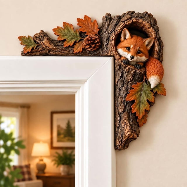 Ab Topper Mivyn Woodland Animal Wooden Door Topper Frame Sign, 8