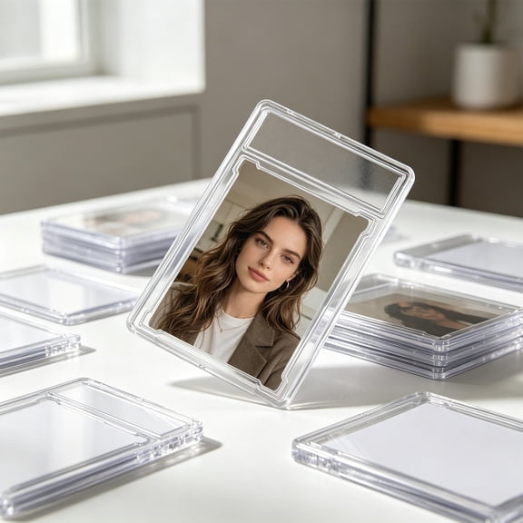 Miwamany 10 PCS Card Case Holder for Trading Cards, Acrylic Graded Card Slab Baseball Card Protectors with Label Position Fit for Sports Cards, Game Card Standard Cards
