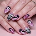 thumbnail image 1 of Miwamany 24Pcs Halloween Goth Press on Nails Medium Stiletto Almond Fake Nails Red Halloween Acrylic False Nails Full Cover Reusable Stick on Nails for Women Girls, 1 of 7