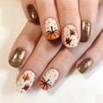 thumbnail image 1 of Miwamany 24Pcs Halloween Press on Nails Square Short Fake Nails with Spiders Web Designs, Halloween on nails for Women Girls, Matte Halloween Acrylic False Nails for Women Nail Art DIY, 1 of 6