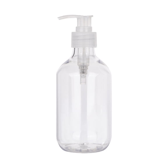 Miwamany 300ml Hands Dispenser Bottle, Clear Plastic Refillable Soap Lotion Pump, Multipurpose Liquid Container for Shower Gel Shampoo Hand Wash Station, Home Bathroom Kitchen Toilet Organizer