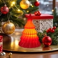 thumbnail image 1 of Miwamany 3D Luminous Christmas Tree Figurine with LED Night Light, Battery Operated Glowing Ornament for Desktop Table Decoration, Holiday Gift for Bedroom Office Shelf, 1 of 9