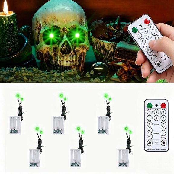 Miwamany 6 Set Wireless Remote LED Light Module Kit, Battery Operated Dimmable Mini Light Box with Timing Flash Mode, Flexible Hidden Lighting for Craft Decor Scene Layout