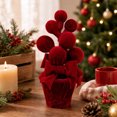 thumbnail image 1 of Miwamany Artificial Potted Christmas Plants with Ornaments, Tabletop Decoration, Mini Christmas Tree Potted Arrangement for Home Indoor Holiday Decor, 1 of 7