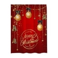 thumbnail image 1 of Miwamany Christmas Shower Curtain with Hooks, Christmas Ball and Star Waterproof Shower Curtain, Festive Bathroom Decor for Holiday Home, 1 of 6