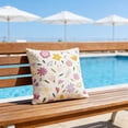 thumbnail image 1 of Miwamany Flower Outdoor Waterproof Throw Pillow Covers, 18 x 18 Inch Spring Summer Printing Pillow Cover with Zipper Colorful Floral Pillowcase Soft Boho Cushion Case for Living Room Couch Sofa Bed, 1 of 6
