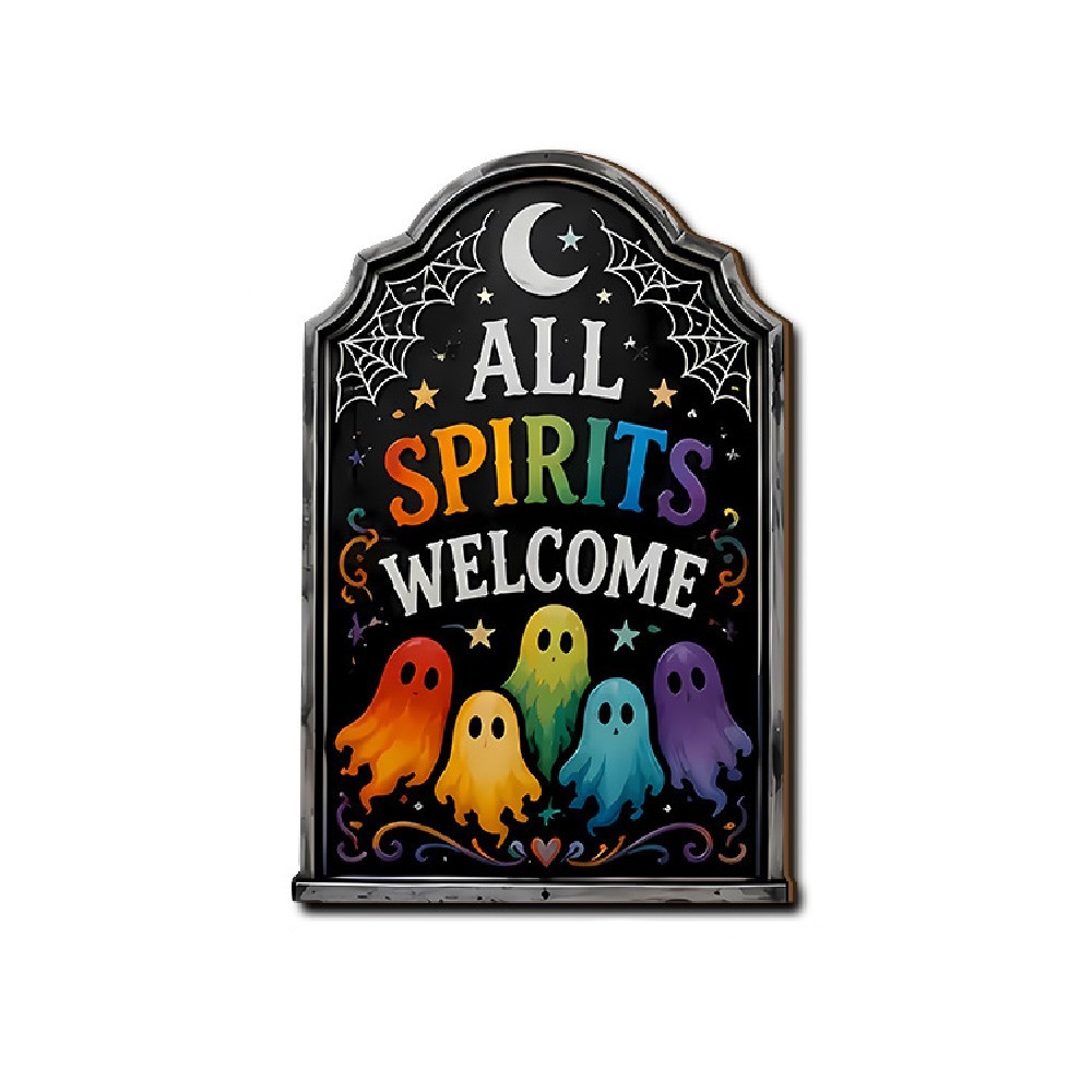 Miwamany Ghost Wall Decor, Halloween Wooden Hanging Sign, Fun Ghost Festival Plaque for Family Party Home Indoor Wall Decoration Halloween Ornaments