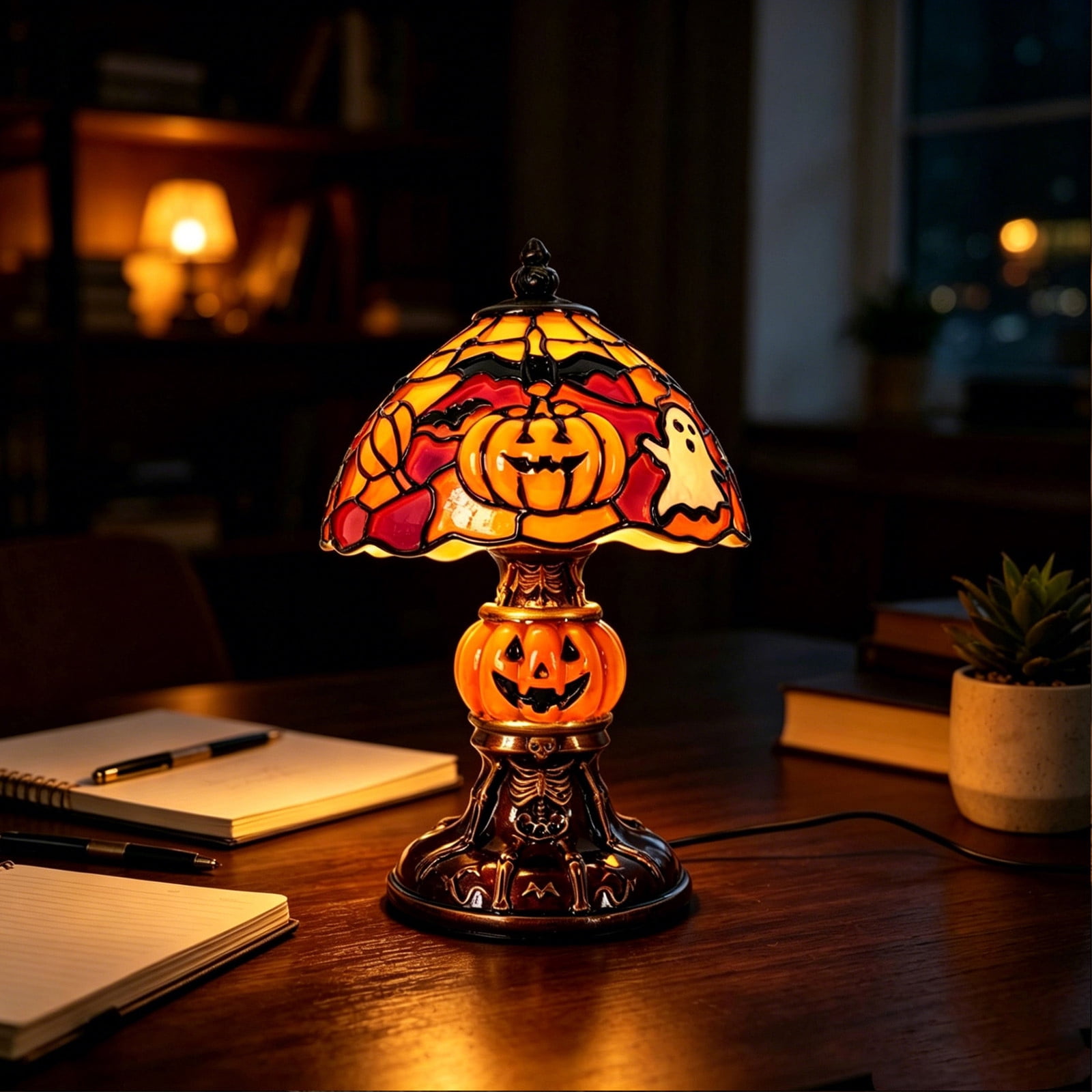 Glowing pumpkin Halloween night light