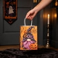 thumbnail image 1 of Miwamany Halloween Gift Wrapping Paper Bags 12pc, Kraft Pumpkin Tote with Handle, Party Favor Goodie Bags for Kids Candy Treats Children Decoration, 1 of 7
