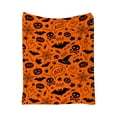 thumbnail image 1 of Miwamany Halloween Printed Fleece Throw Blanket, Soft Cozy Flannel Lightweight Plush Blanket, Warm Decorative All Season Nap Blanket for Sofa Couch Bedroom Office, Spooky Holiday Home Decor, 1 of 9