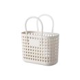 thumbnail image 1 of Miwamany Imitation Rattan Bathing Basket, Plastic Hand Held Washing Storage Bin, Hollow Drainage Tote for Bathroom Dirty Clothes Laundry Organization, 1 of 9