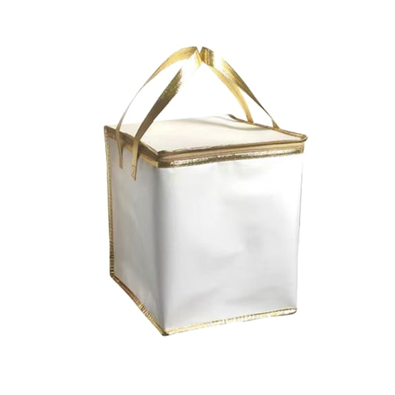 Miwamany Insulated Reusable Grocery Shopping Bags, Foldable Cooler Bag Food Delivery Bags with Hard Bottom Insert and Zippered Top, Stands Upright, Cooler Totes for Hot or Cold Food Transport