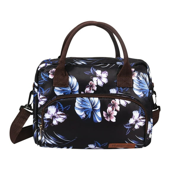 Miwamany Large Insulated Lunch Bag ,Leakproof Thermal Cooler Tote with Detachable Shoulder Strap,Food Safe BPA Free,for Office,Picnic,Beach,and Outdoor Hiking,Fits 2 Lunch Boxes