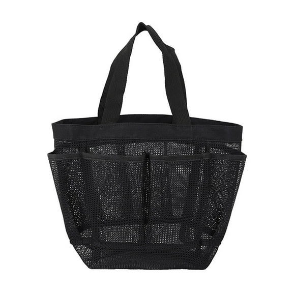 Miwamany Large Sandproof Mesh Beach Bag with 9 Pockets,Heavy Duty Ripstop Swim Pool Tote with Zipper,Lightweight Foldable Toy Storage,Quick Dry Net Grocery Organizer for Vacation and Travel