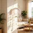 thumbnail image 1 of Miwamany Macrame Suncatcher, Hand Woven Crescent Moon Dreamcatcher Wall Hanging with Crystal Prisms, Boho Home Bedroom Window Decoration, 1 of 9