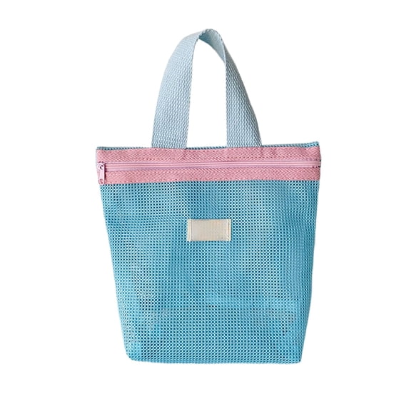 Miwamany Mesh Beach Tote Bags,Portable Travel Handbag Mini Pool Beach Bags Reusable Colorful Polyester for Travel Party Swim Toys
