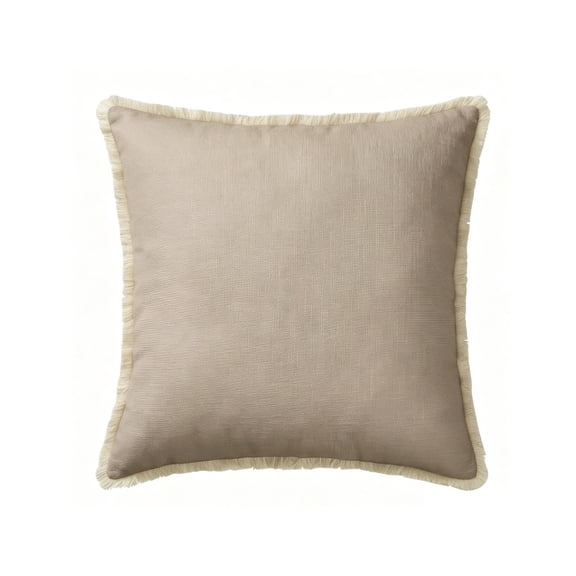 Miwamany Outdoor Cushion with Tassel Solid Color Washed Cotton Sofa Pillow Decorative Throw Pillow Insert Included for Patio Garden Bench Living Room Home Decor