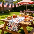 thumbnail image 1 of Miwamany Patriotic Table Runner,Blue Red White America 4th of July Memorial Day Independence Day Table Runner Decoration for Home Kitchen Holiday Party Dinging ,Party, 1 of 6