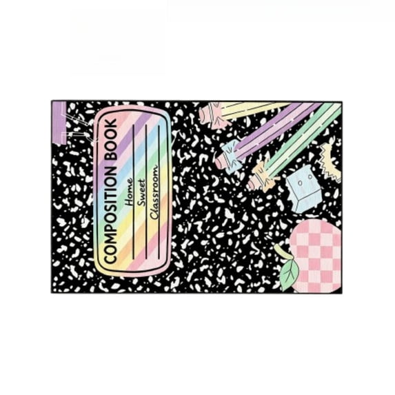 Miwamany Pencil Classroom Area Rug, Fun Cute School Season Doormat for Teachers, Soft Polyester Non Slip Floor Mat for Kids Room Reading Corner Kindergarten Playroom Decor (16x24 Inch)