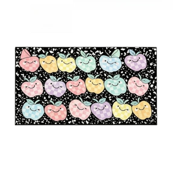 Miwamany Pencil Classroom Area Rug, Fun Cute School Season Doormat for Teachers, Soft Polyester Non Slip Floor Mat for Kids Room Reading Corner Kindergarten Playroom Decor (16x24 Inch)