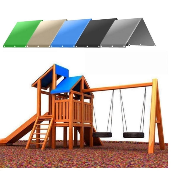Miwamany Playground Cover Waterproof Sun Shade for Outdoor Equipment Roof Tarp, UV-Resistant PE Canopy for Kids Backyard Climber, Heavy Duty Protectionfor Playhouse Sandbox and Patio