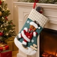 thumbnail image 1 of Miwamany Velvet 3D Cartoon Christmas Stocking Flannel Gift Bag Hanging Ornament for Tree Fireplace Holiday Decor Indoor Winter Festive, 1 of 6