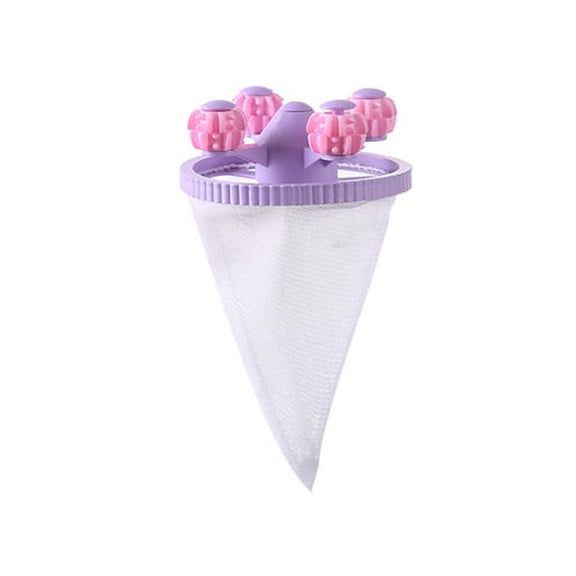 Miwamany Washing Machine Filter Net, 5th Gen Double Bracket Roller Lint Hair Remover, Drum Type Floating Pet Fur Catcher Mesh Bag for Top Front Load Laundry, Reusable Cleaner (1pc)