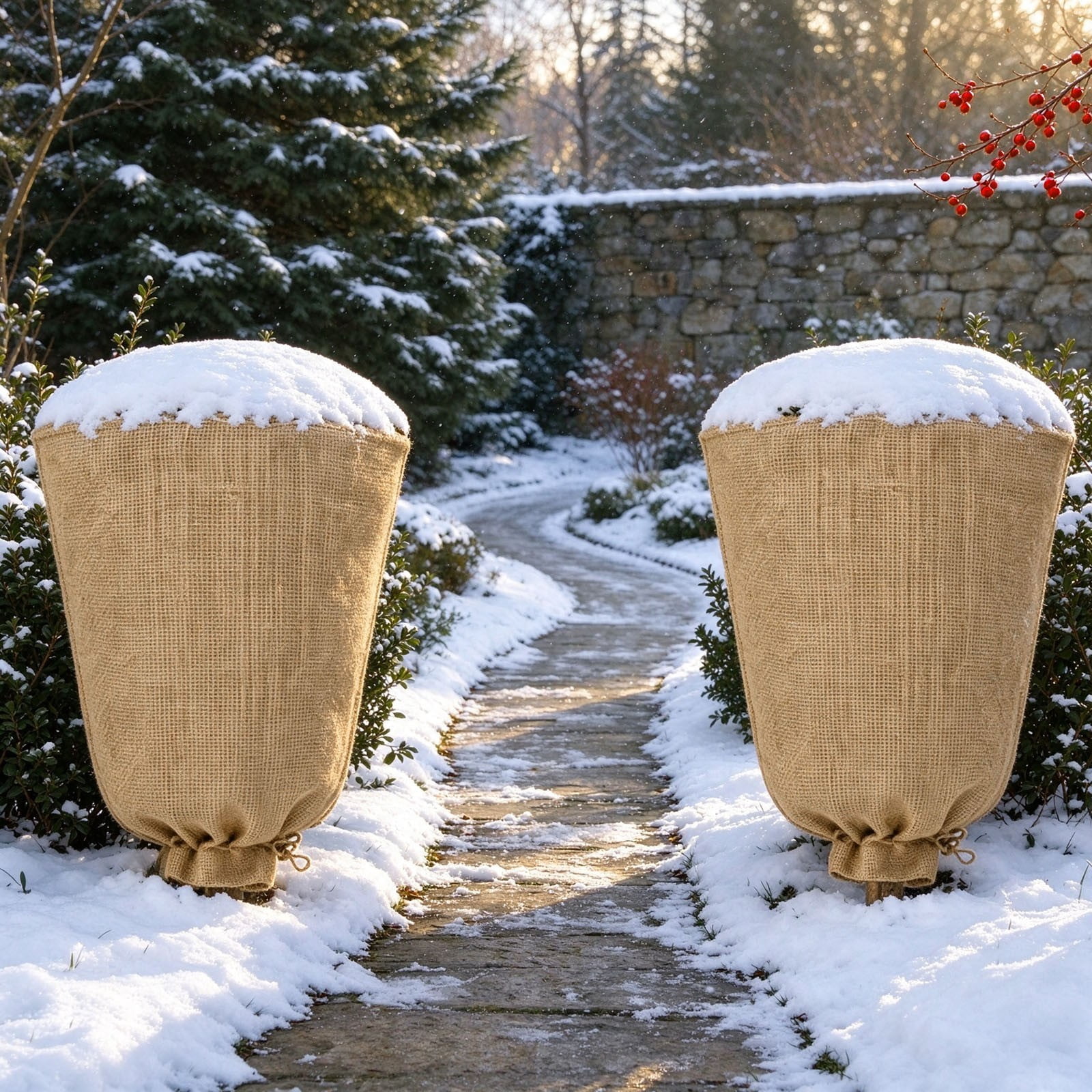 Miwamany Winter Decor, Plant Protection Cover Set of 2, Thick ...