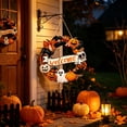 thumbnail image 1 of Miwamany Wooden Halloween Welcome Sign, Front Door Wall Hanging Plaque, Rustic Spooky Decor for Home Courtyard Entryway Porch Party Decoration, 1 of 6
