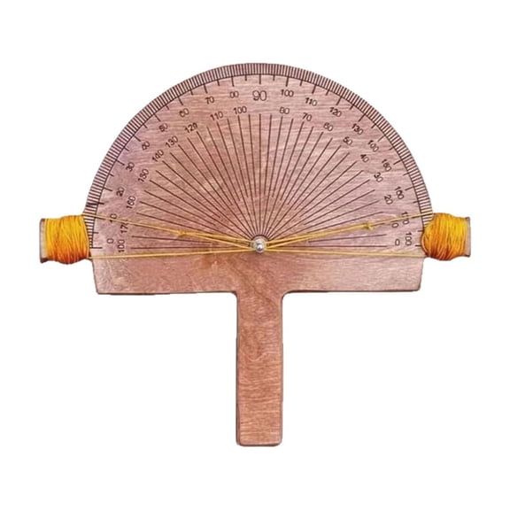 Miwamany Wooden Protractor Angle Gauge Precision 180 Degree Angle Measuring Tool With String Woodworking Angle Finder For Carpenters Crafts