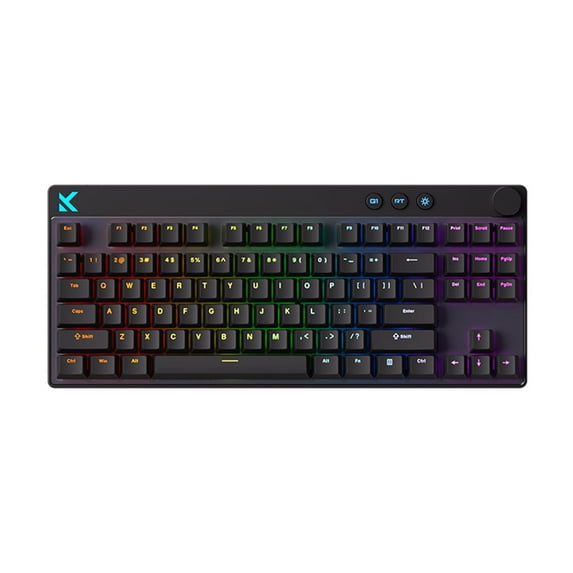Mix 87 Ultra Gaming Wired Magnetic Switch Mechanical Keyboard – Hall Effect Switches, Hot-Swappable Keys, Custom RGB Lighting, Multi-Function Knob, Low-Latency High-Precision – Black