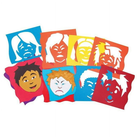 Mix And Match Emotion Stencil, Set - 6