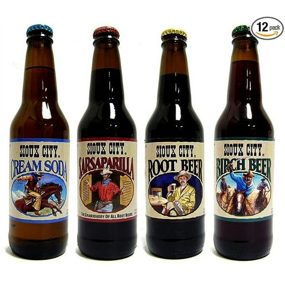 (Mix Case) Sioux City Soda Variety -Mix of 4 Flavors (12 Pack)