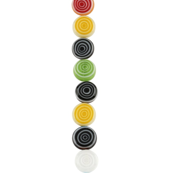 Mix Lampwork Glass Coin Beads by Bead Landing 11mm