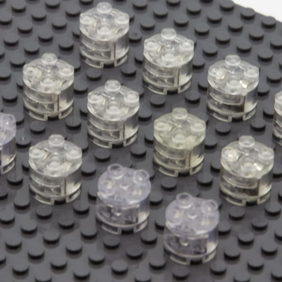 Mix Light-Up-Bricks Accessories Kits, 2x2 Classic Transparent LED Light Brick Pack, 12PCS Parts Building-Blocks Set Toys