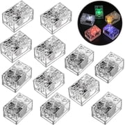 Mix Light-Up-Bricks Accessories Kits, 2x3 Classic Transparent LED Light Brick Pack, 12PCS Parts Building-Blocks Set Toys