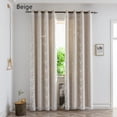 thumbnail image 1 of Mix Match Embroiered Sheer Overlay Room Darkening Drapes, 2 panels Double Layer curtains 52*84inch Grommet Panels for Bedroom & Living Room, 1 of 5