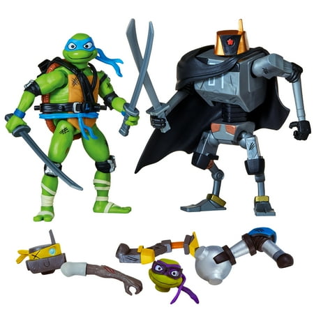 Tales of Teenage Mutant Ninja Turtles: Mutations Mix and Match Leonardo vs. Mechazoid Figure 2-Pack by Playmates Toys