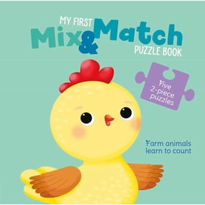 My First Mix and Match Puzzle Book Farm Animals Learn to Count (Board Book)