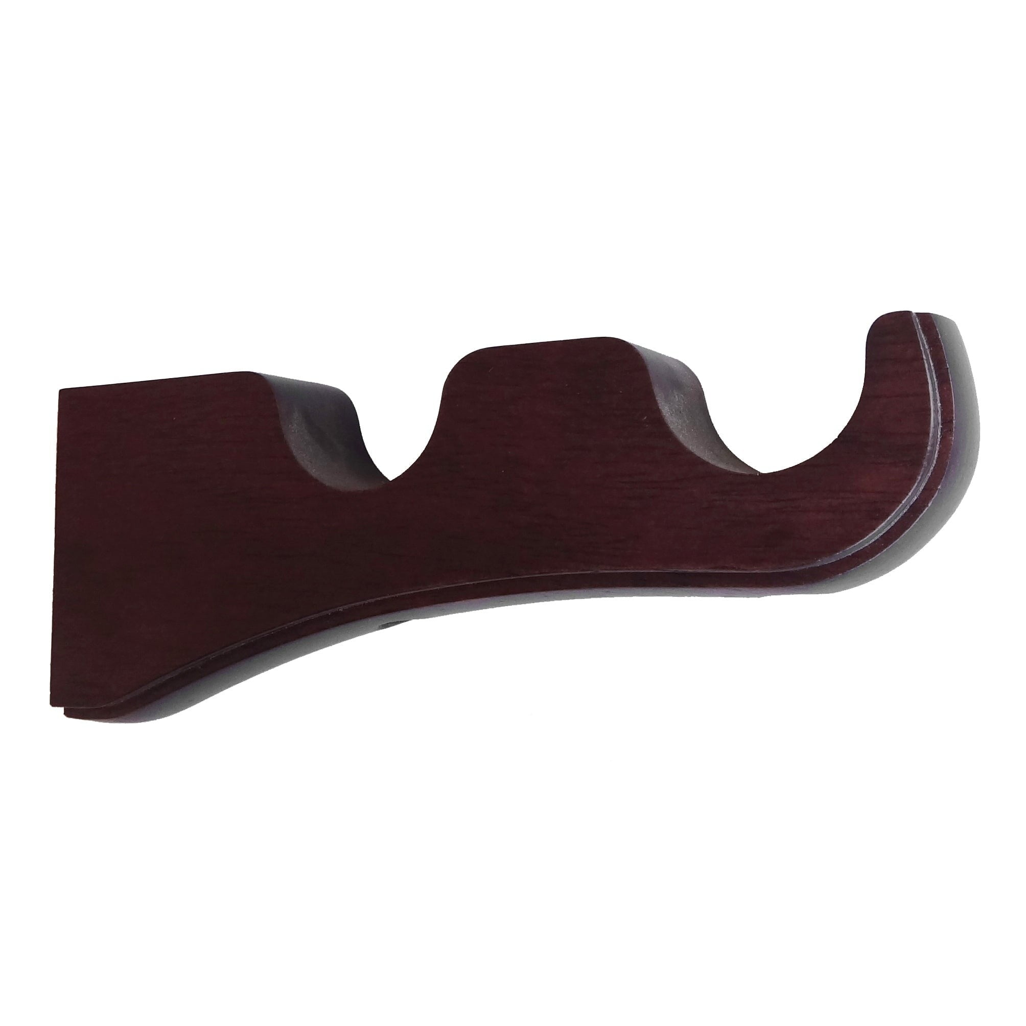 Mix & Match Wood Single / Double Curtain Rod Bracket Antique Mahogany (2-Pack) Double Bracket Mahogany Finish