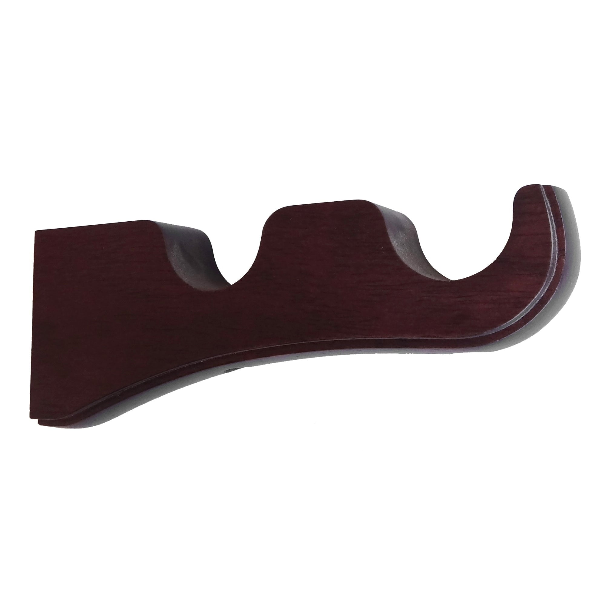 Mix & Match Wood Single / Double Curtain Rod Bracket Antique Mahogany (3-Pack) Double Bracket Mahogany Finish
