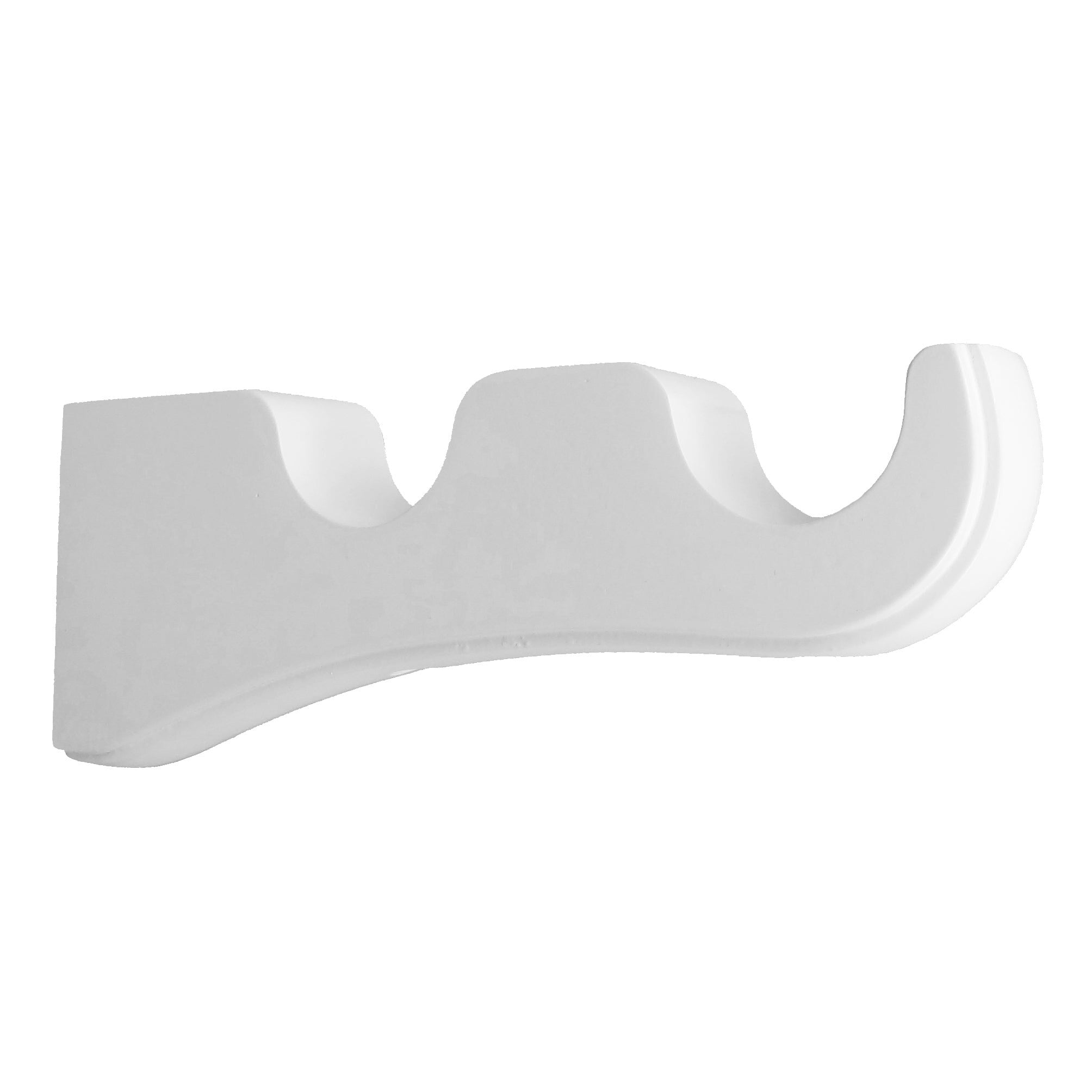 Mix & Match Wood Single / Double Curtain Rod Bracket White (2-Pack) Double Bracket White Finish