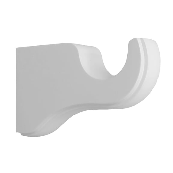Mix & Match Wood Single / Double Curtain Rod Bracket White (2-Pack) Single Bracket White Finish
