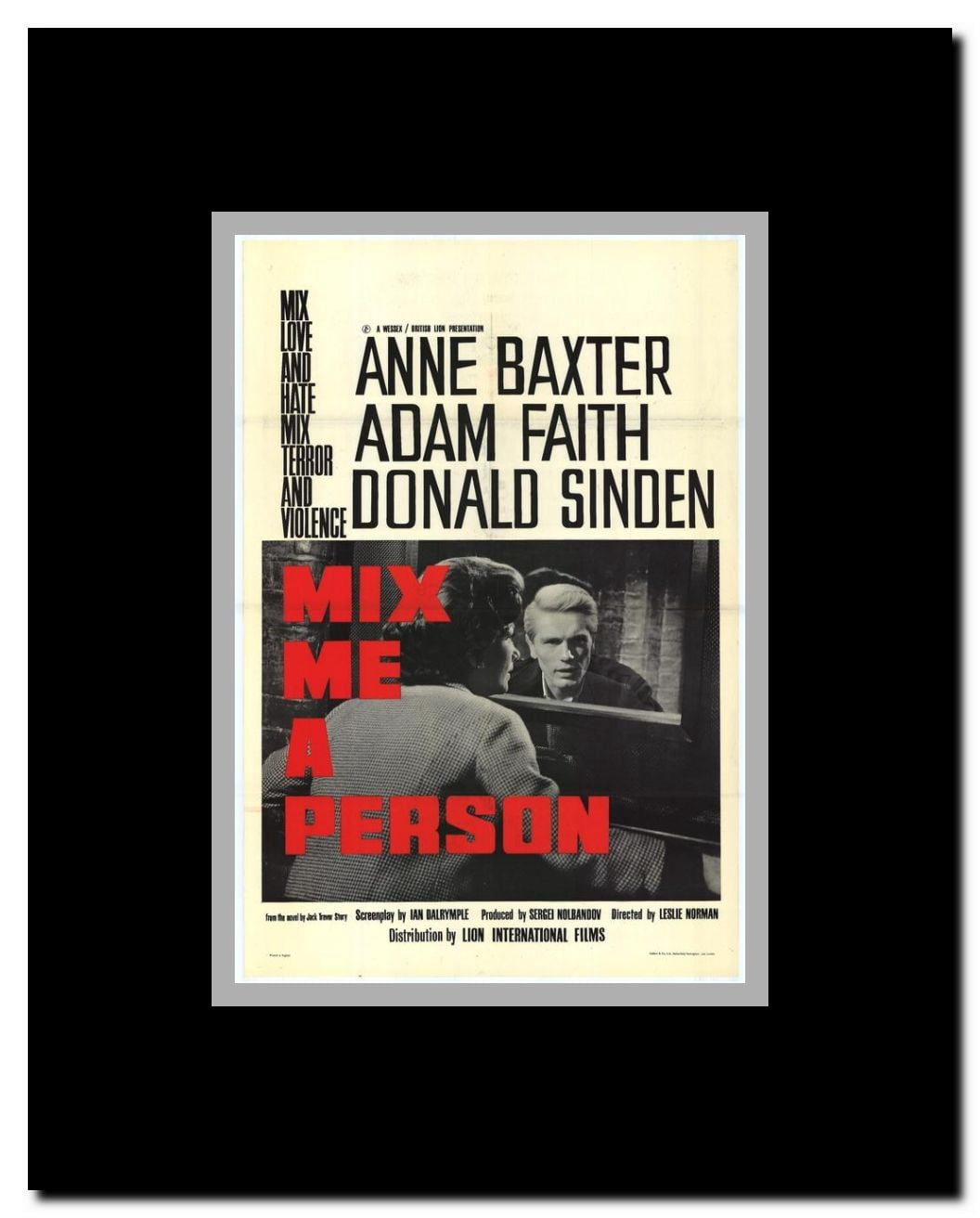 Mix Me a Person Framed Movie Poster