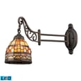 thumbnail image 1 of Mix-N-Match 1-Light Swingarm Sconce in Tiffany Bronze - LED Offering Up To 800 Lumens (60 Watt Equiv, 1 of 5