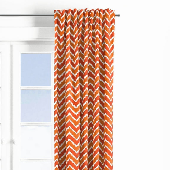 Mix N Match Orange Chevron Window Treatments Curtain Panel/Valance
