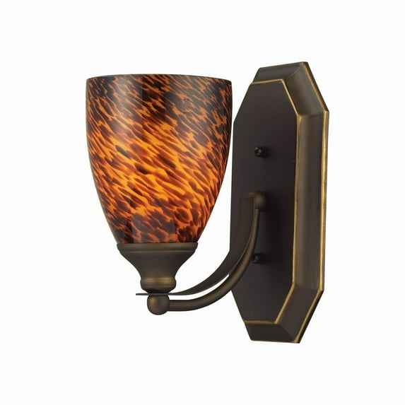 1-Light Bath with Espresso Glass